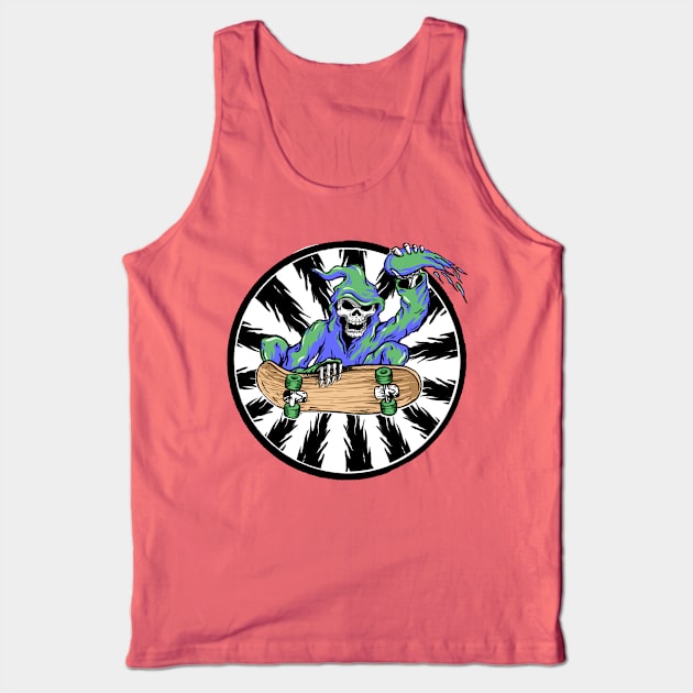 Skeleton skater Tank Top by One line one love